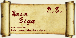Maša Biga vizit kartica